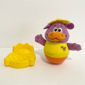 Playskool Weebles Wobble Hasbro Plush Figure w Yellow Bed Y2K Toy Lot